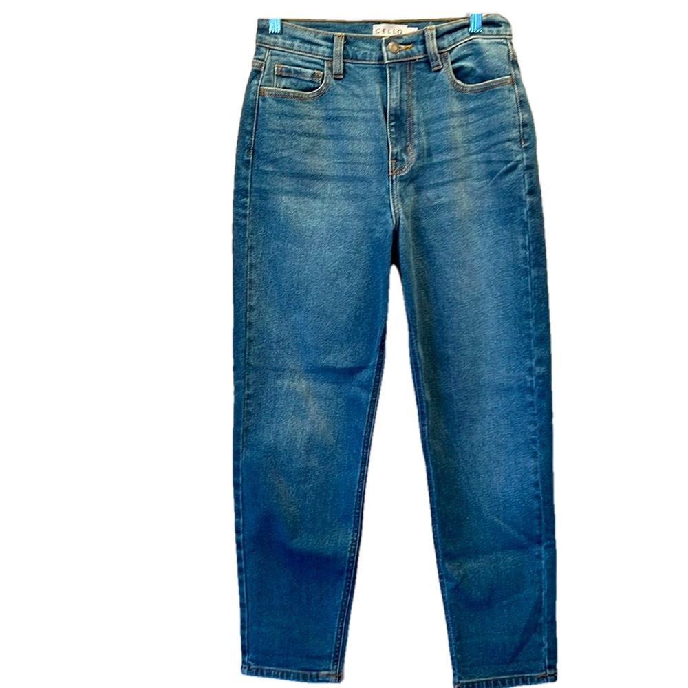 Cello Blue Jeans, Size 7JR, Waist 14", Length 38", Inseam 26", 99% Cotton (JT1)